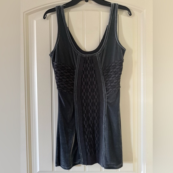 We The Free Velvet Bodycon Scoop Neckline Dress - Picture 1 of 7